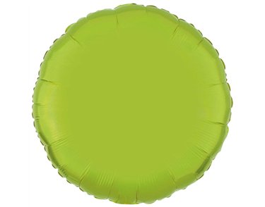 18in LIME GREEN ROUND FOIL BALLOON