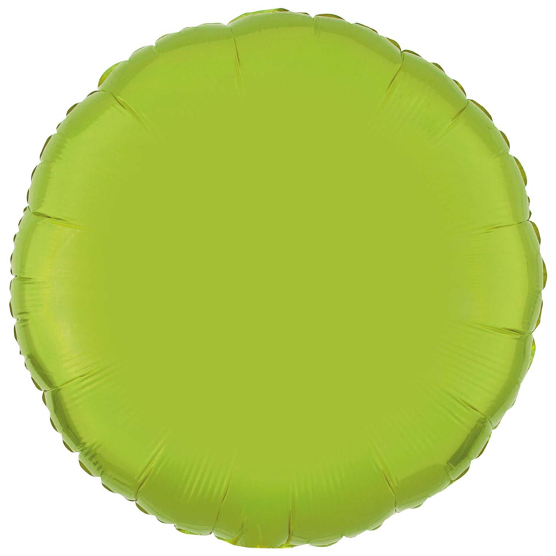 18in LIME GREEN ROUND FOIL BALLOON