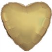 18in METALLIC WHITE GOLDÂ HEART FOIL BALLOON