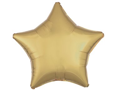 18in METALLIC WHITE GOLDÂ STAR FOIL BALLOON