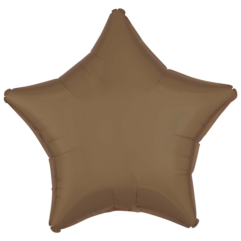 18in TRUFFLE STAR SILK LUSTRE FOIL BALLOON