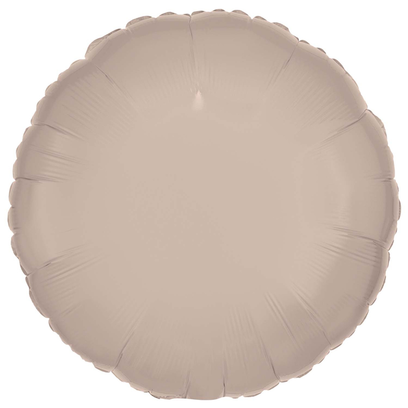 18in LATTE SILK LUSTRE ROUND FOIL BALLOON
