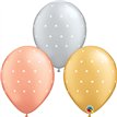 25PK 11in SMALL POLKA DOTS QUALATEX