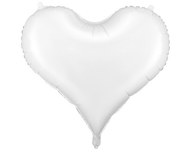 24in WHITE TRENDY HEART FOIL BALLOON