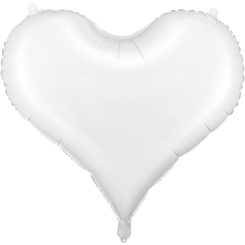 24in WHITE TRENDY HEART FOIL BALLOON