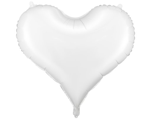 24in WHITE TRENDY HEART FOIL BALLOON