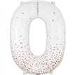 34in NUMBER 0 SPARKLING FIZZ ROSE GOLD FOIL BALLOON