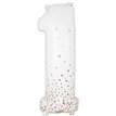 34in NUMBER 1 SPARKLING FIZZ ROSE GOLD FOIL BALLOON