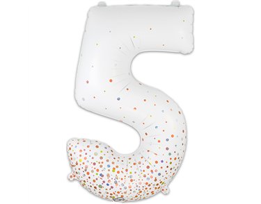 34in NUMBER 5 SPARKLING FIZZ ROSE GOLD FOIL BALLOON