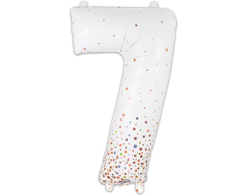 34in NUMBER 7 SPARKLING FIZZ ROSE GOLD FOIL BALLOON