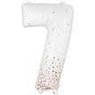 34in NUMBER 7 SPARKLING FIZZ ROSE GOLD FOIL BALLOON