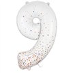 34in NUMBER 9 SPARKLING FIZZ ROSE GOLD FOIL BALLOON