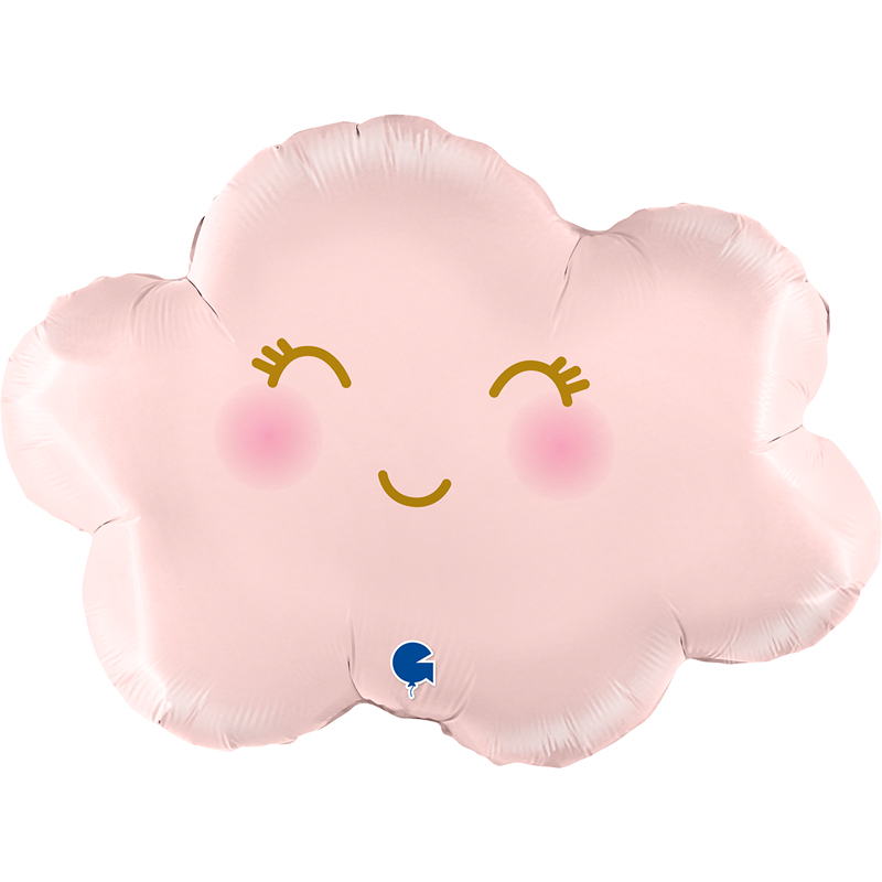 30in SATIN PASTEL PINK CLOUD FOIL BALLOON