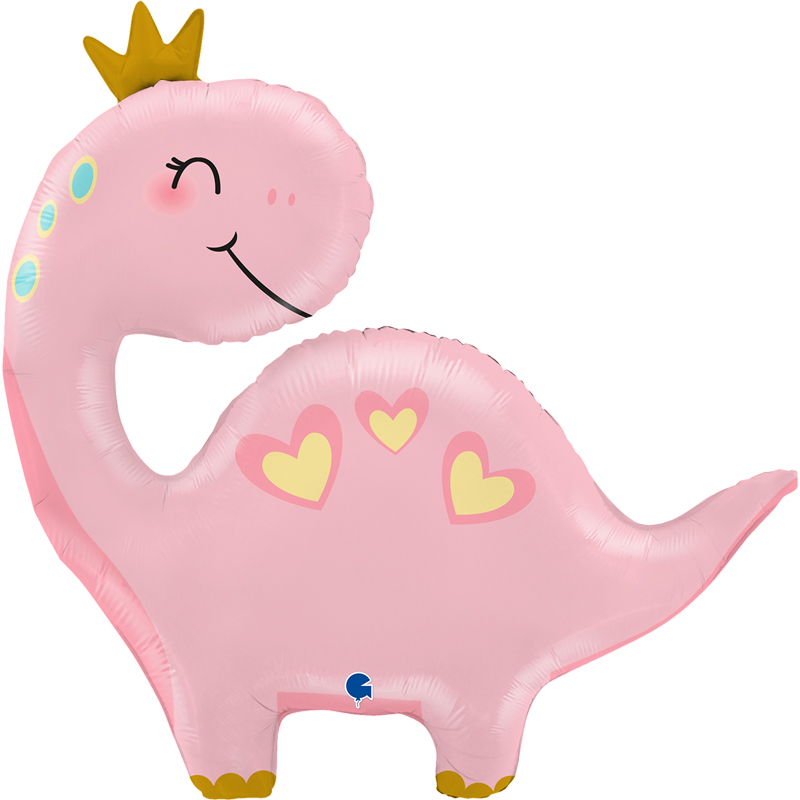 44in PINK DINO SHAPED FOIL BALLOON