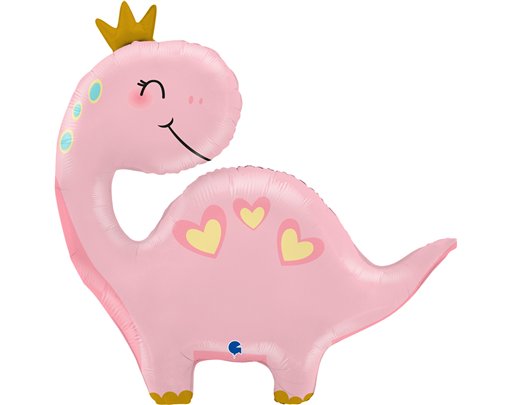 44in PINK DINO SHAPED FOIL BALLOON