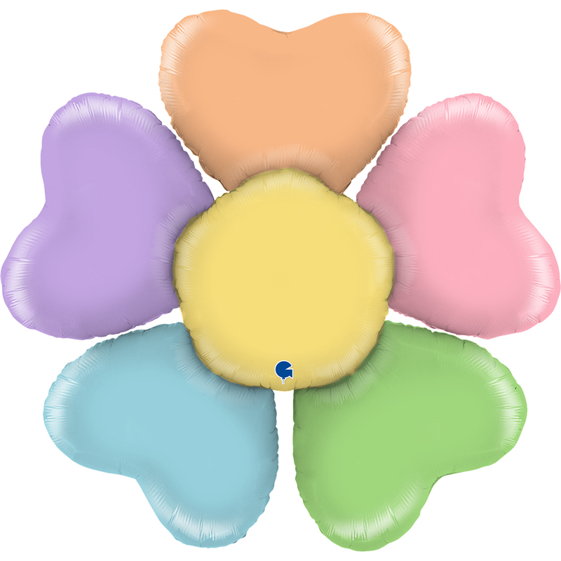 42in COLORFUL DAISY SHAPED FOIL BALLOON