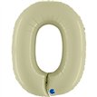 40in SATIN OLIVE GREEN NUMBER 0 FOIL BALLOON