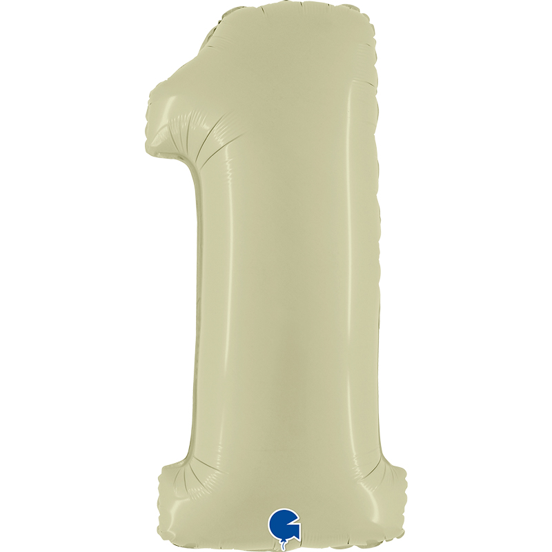 40in SATIN OLIVE GREEN NUMBER 1 FOIL BALLOON