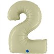 40in SATIN OLIVE GREEN NUMBER 2 FOIL BALLOON