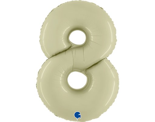 40in SATIN OLIVE GREEN NUMBER 8 FOIL BALLOON
