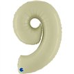 40in SATIN OLIVE GREEN NUMBER 9 FOIL BALLOON