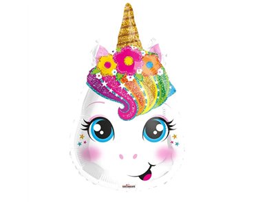 18in UNICORN HEAD FOIL BALLOON