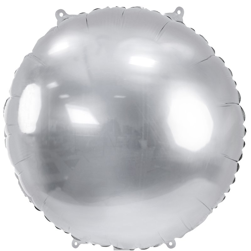 31in SILVER MIRROR ROUND FOIL BALLOON