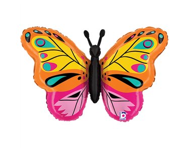36in COLORFUL BUTTERFLY FOIL BALLOON