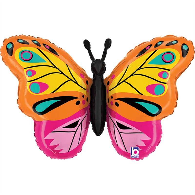 36in COLORFUL BUTTERFLY FOIL BALLOON