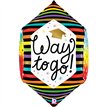 29in DIMENSIONAL COLORFUL GRAD FOIL BALLOON