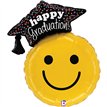 35in GRADUATION SMILEY FOIL BALLOON