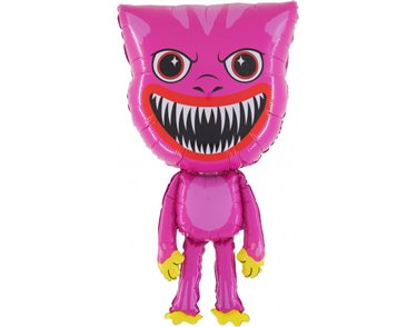 PINK MONSTER JUMBO SHAPED FOIL BALLOON (UNPACKAGED)