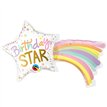 14in BIRTHDAY STAR SHAPED FOIL BALLOON 10S