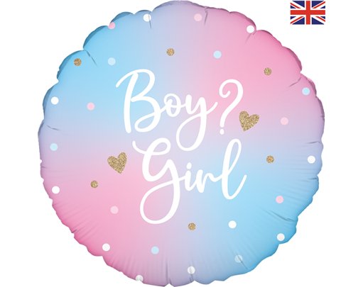 18in BRIGHT PASTEL GENDER REVEAL FOIL BALLOON
