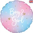 18in BRIGHT PASTEL GENDER REVEAL FOIL BALLOON
