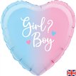18in OMBRE HEART GENDER REVEAL FOIL BALLOON