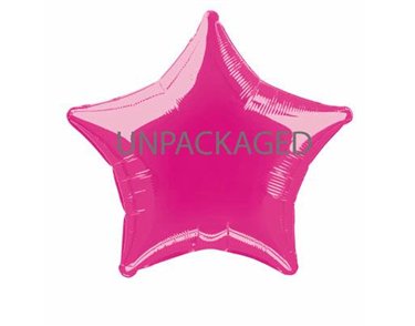 20IN HOT PINK STAR FOIL BALLOON  12S