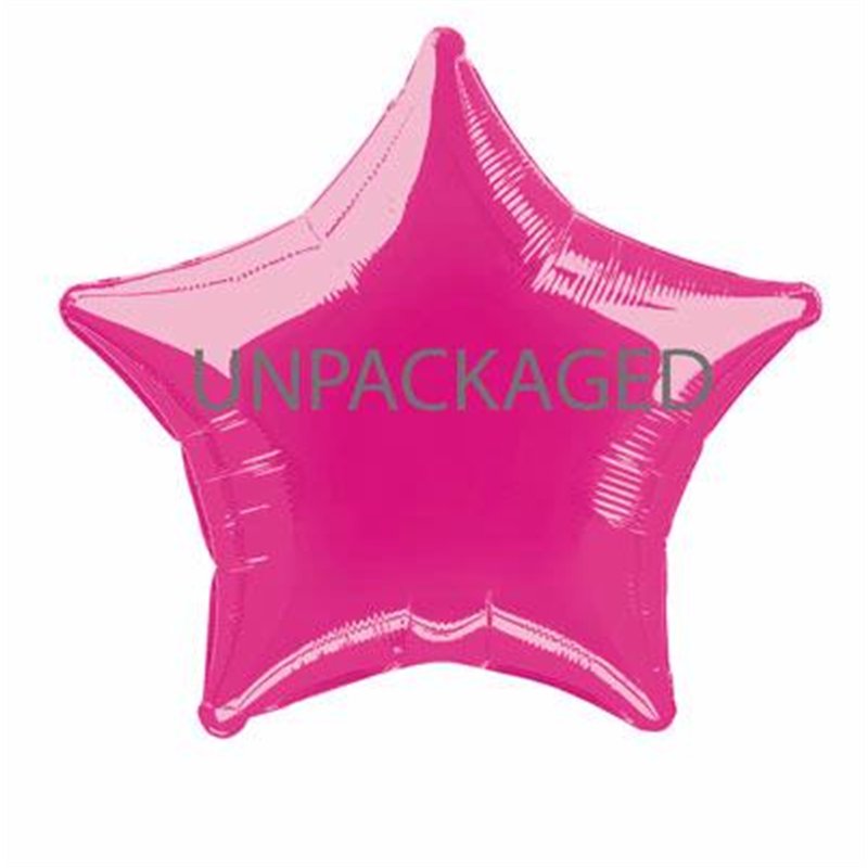 20IN HOT PINK STAR FOIL BALLOON  12S