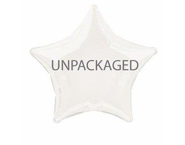 20IN WHITE STAR FOIL BALLOON  12S