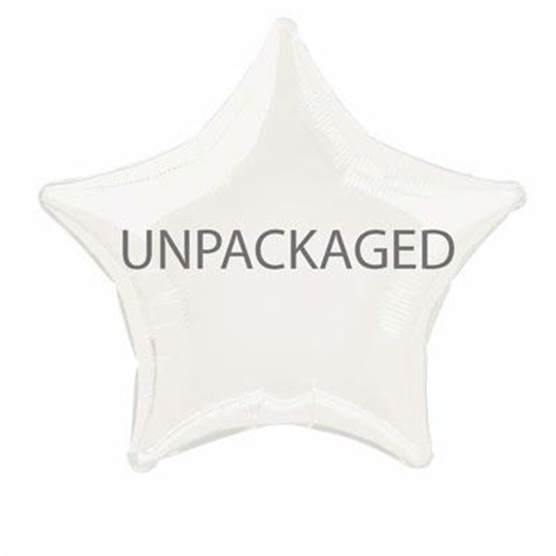 20IN WHITE STAR FOIL BALLOON  12S
