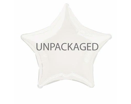 20IN WHITE STAR FOIL BALLOON  12S