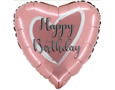 18in ROSE GOLD HAPPY BIRTHDAY FOIL BALLOON