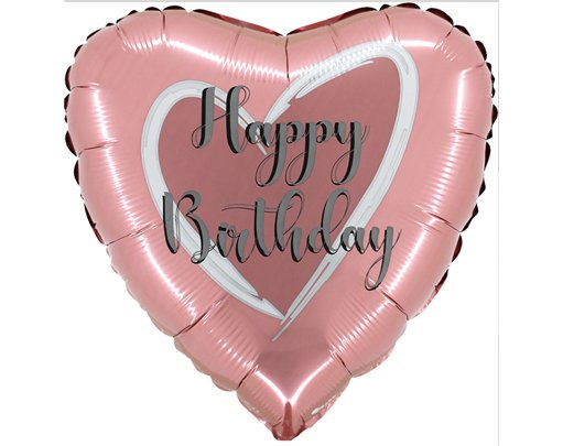 18in ROSE GOLD HAPPY BIRTHDAY FOIL BALLOON