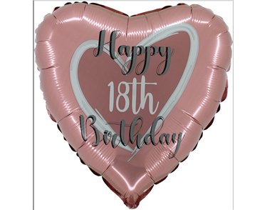 18in ROSE GOLD 18TH BIRTHDAY FOIL BALLOON