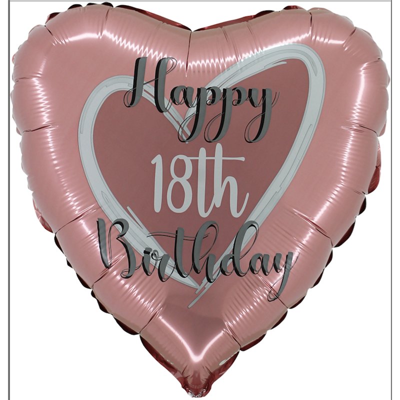 18in ROSE GOLD 18TH BIRTHDAY FOIL BALLOON