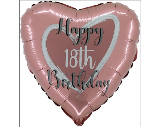 18in ROSE GOLD 18TH BIRTHDAY FOIL BALLOON