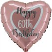 18in ROSE GOLD 60TH BIRTHDAY FOIL BALLOON