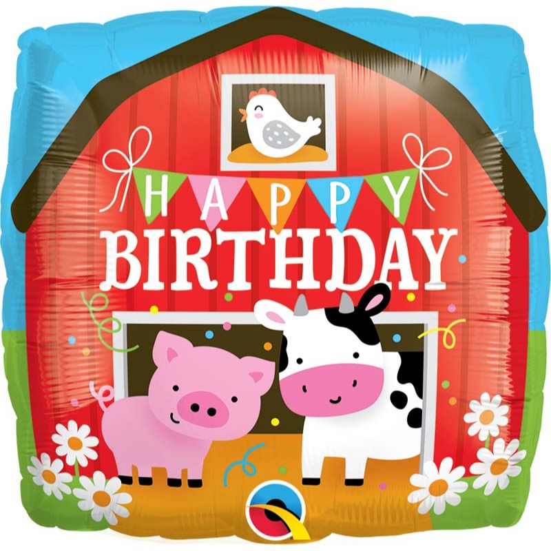 18in BIRTHDAY BARN FOIL BALLOON