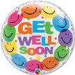 22in GET WELL SOON SMILE FACES BUBBLE BALLOON