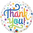 18in THANK YOU COLOURFUL CONFETTI FOIL BALLOON